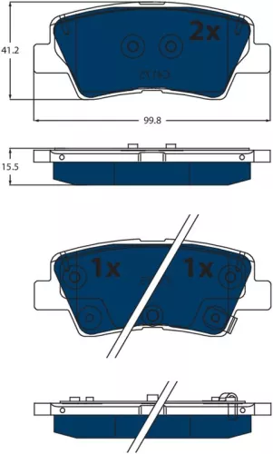 Bremsbelagsatz, Scheibenbremse
